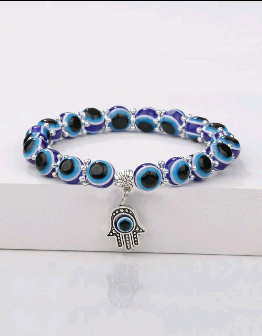 Evil eye × Hamsa stretch bracelet