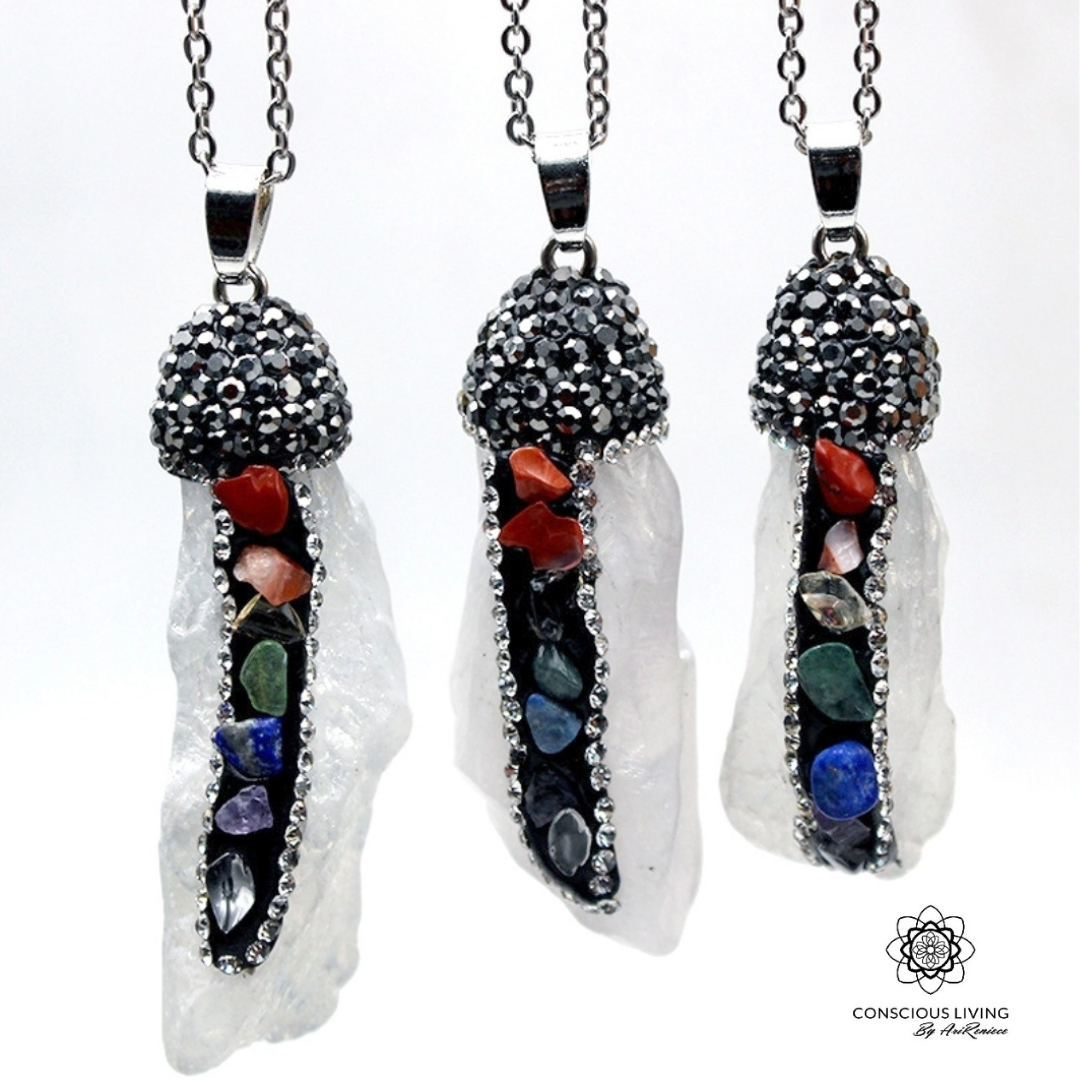 Studded Chakra Crystal Necklace
