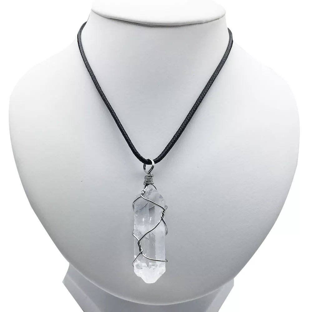Wrapped Quartz Necklace