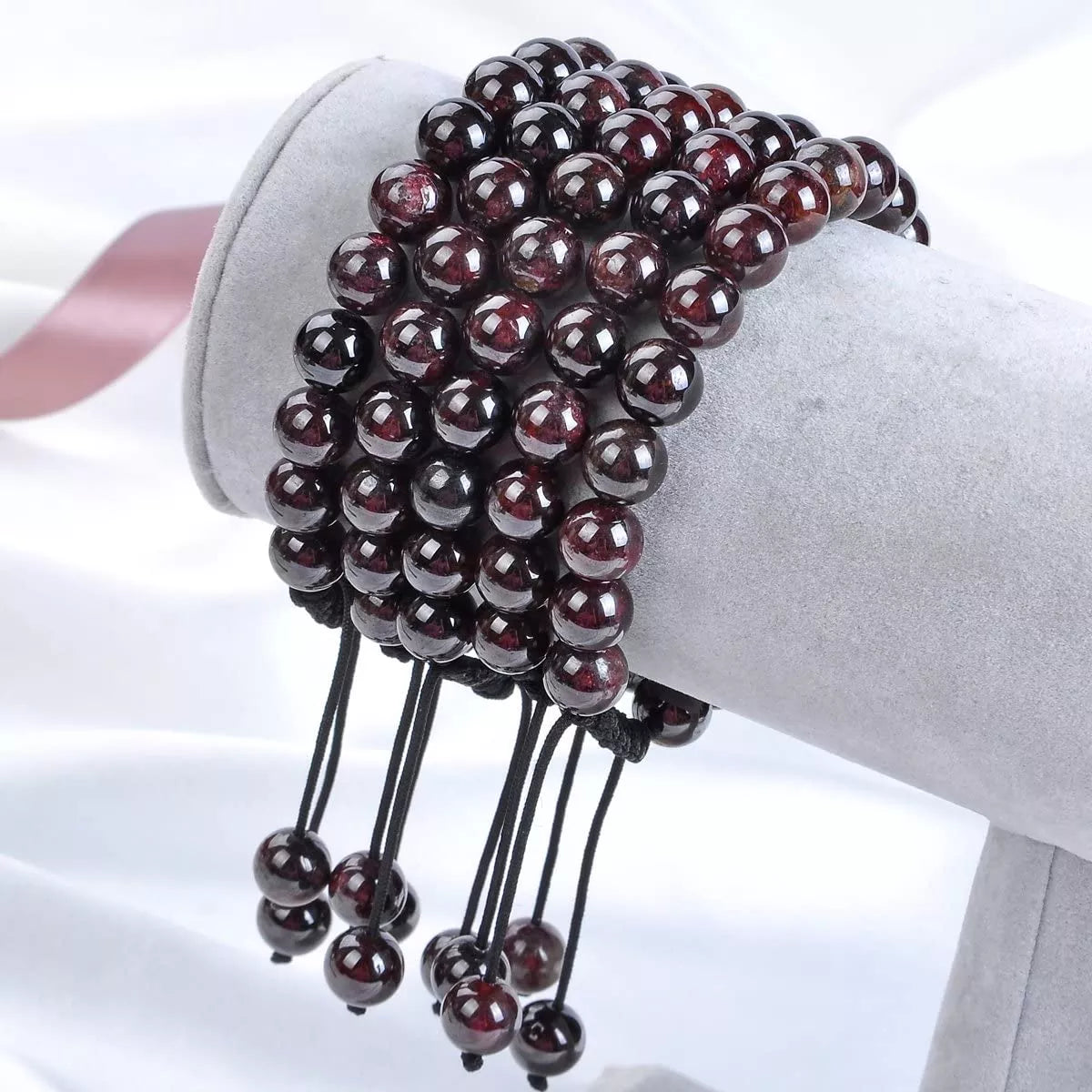 Garnet Gemstone Pull Bracelet