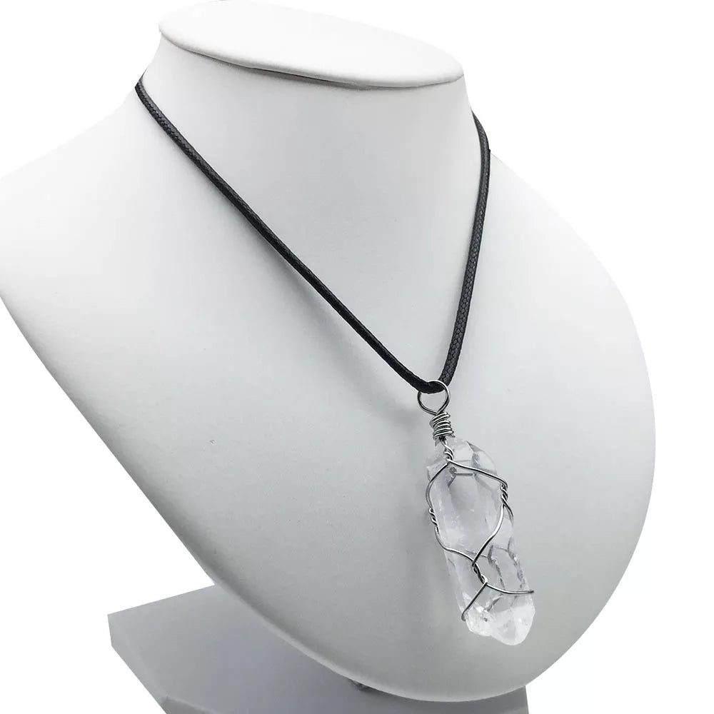 Wrapped Quartz Necklace