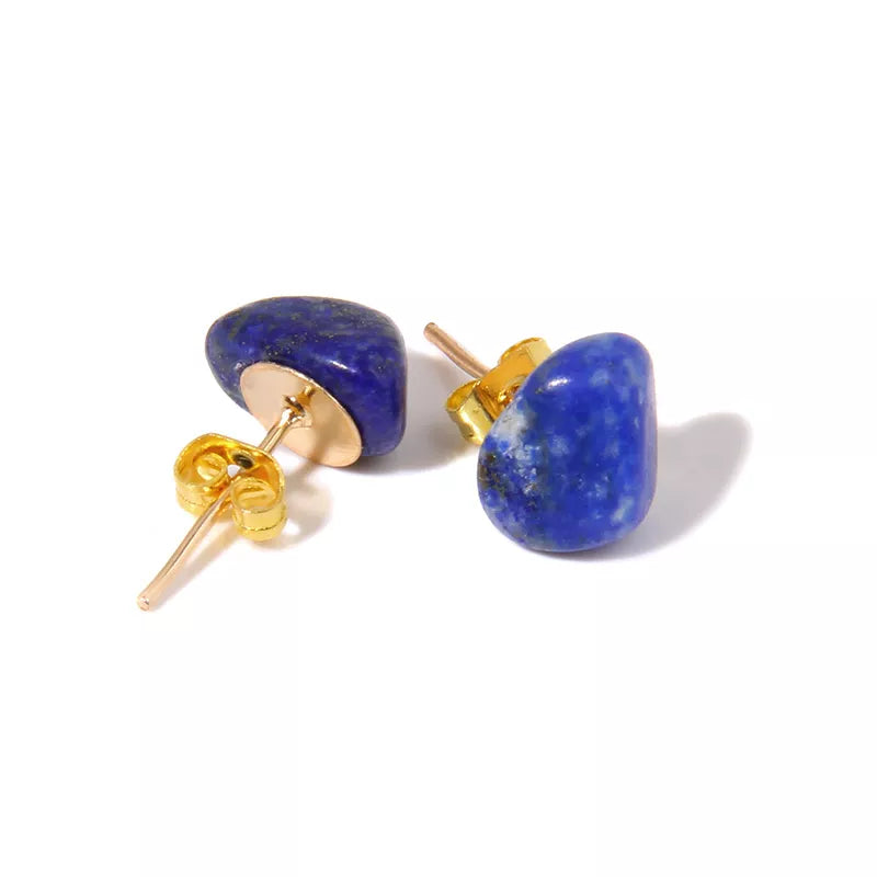 Tumbled Gemstone Stud Earrings