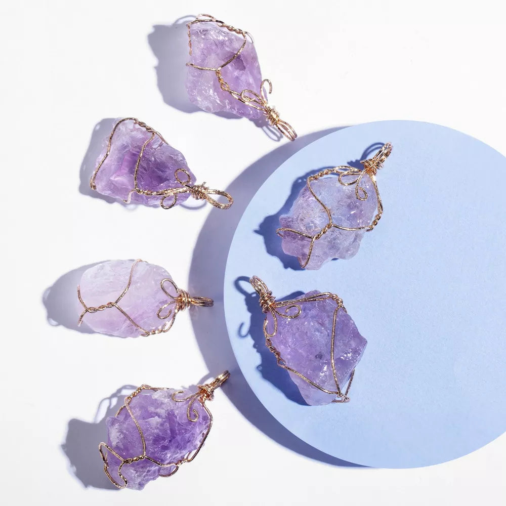 Wrapped Gemstone Necklaces