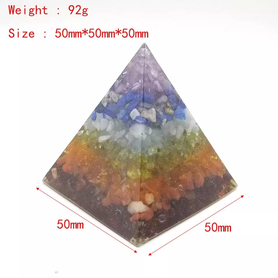 7 Chakra Gemstone Pyramids