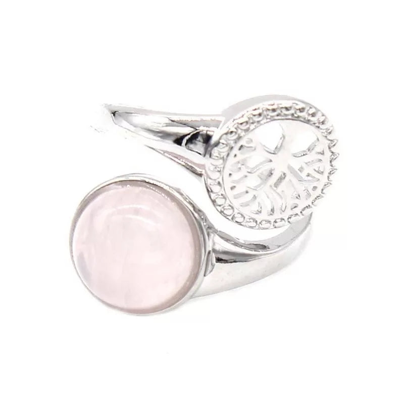 "Tree of Life" adjustable gemstone rings