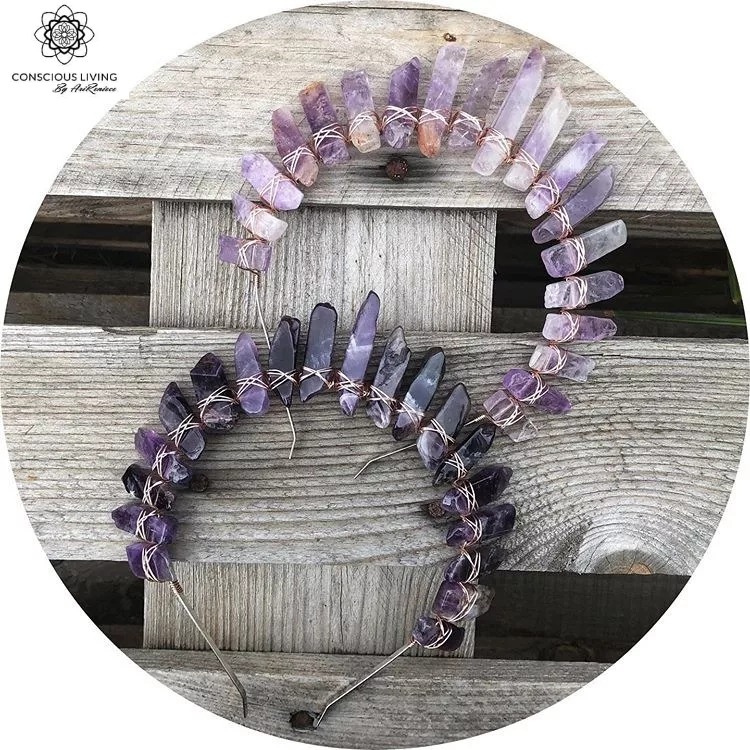 Amethyst Gemstone Manifestation Crown