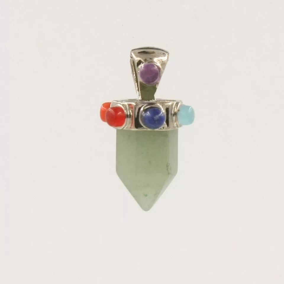 7 Chakra Pointed Gemstone Pendants