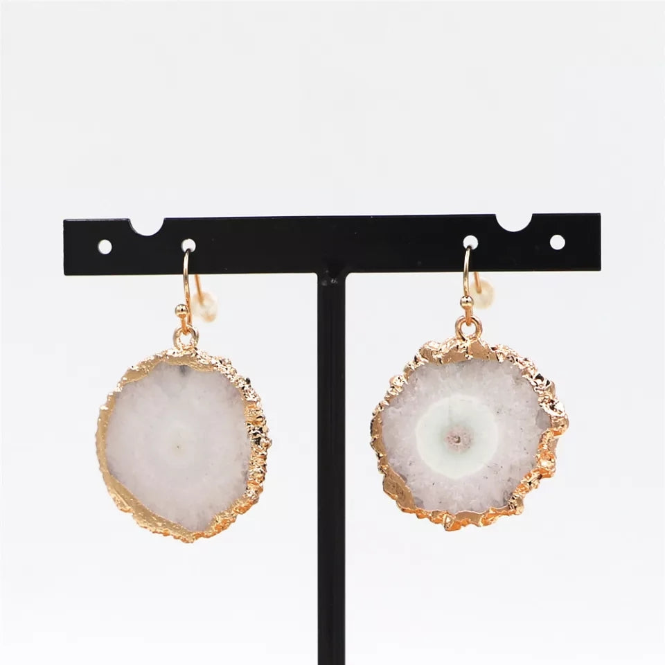 White Stalactite Crystal Earrings!