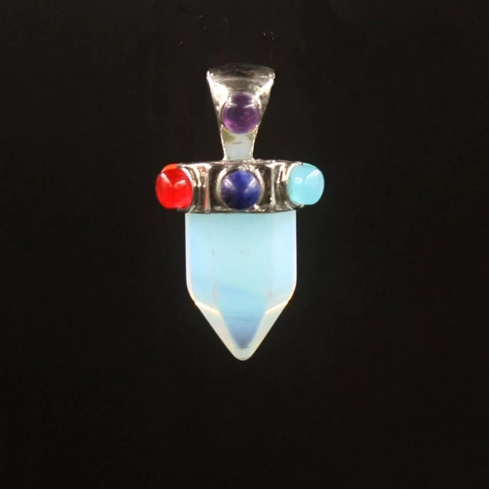 7 Chakra Pointed Gemstone Pendants