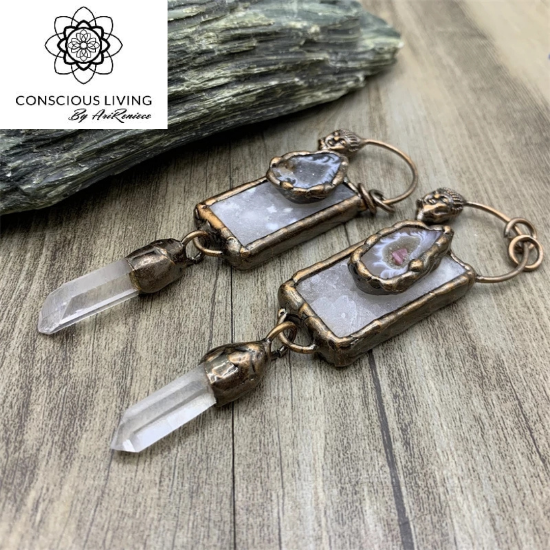 Budda Quartz × Oco Geode Necklace Pendant