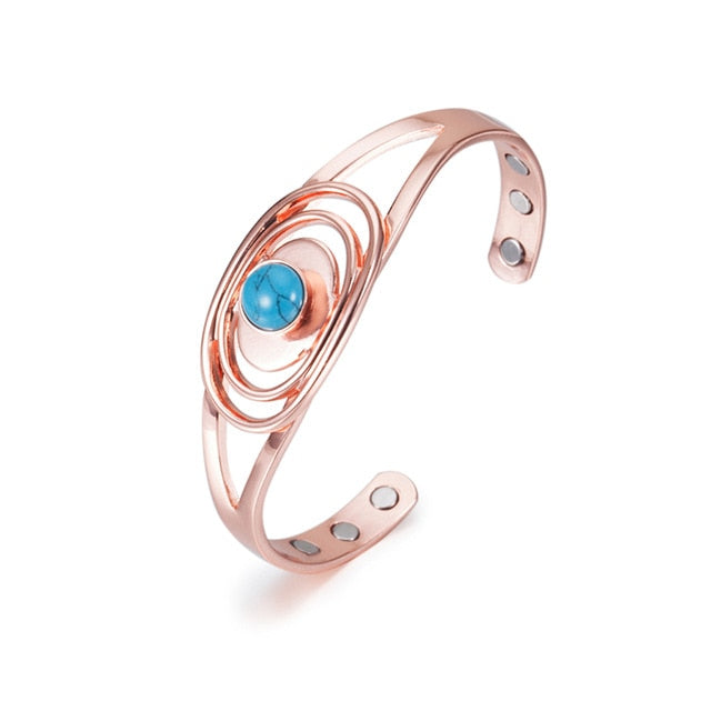 Blue Turquoise Copper Bracelet