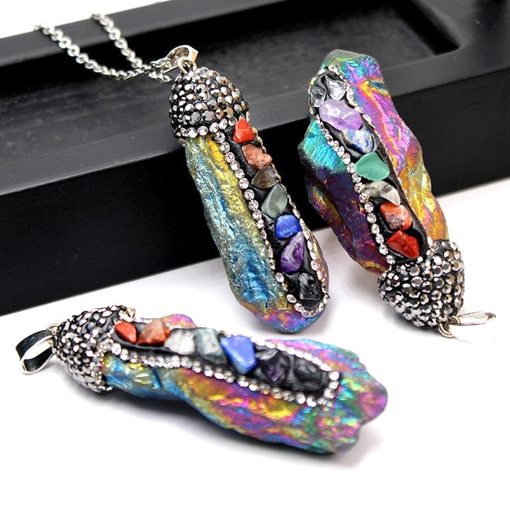 Studded Chakra Crystal Necklace