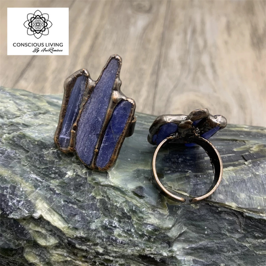 Copper × Kyanite stone Ring