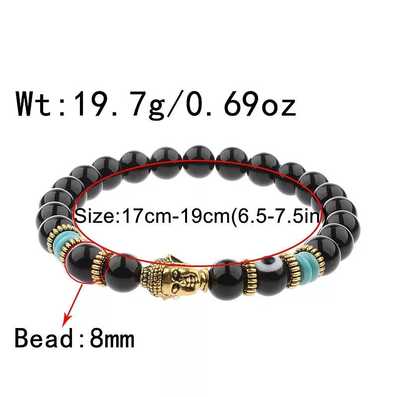 Budda × Evil Eye Gemstone Bracelets