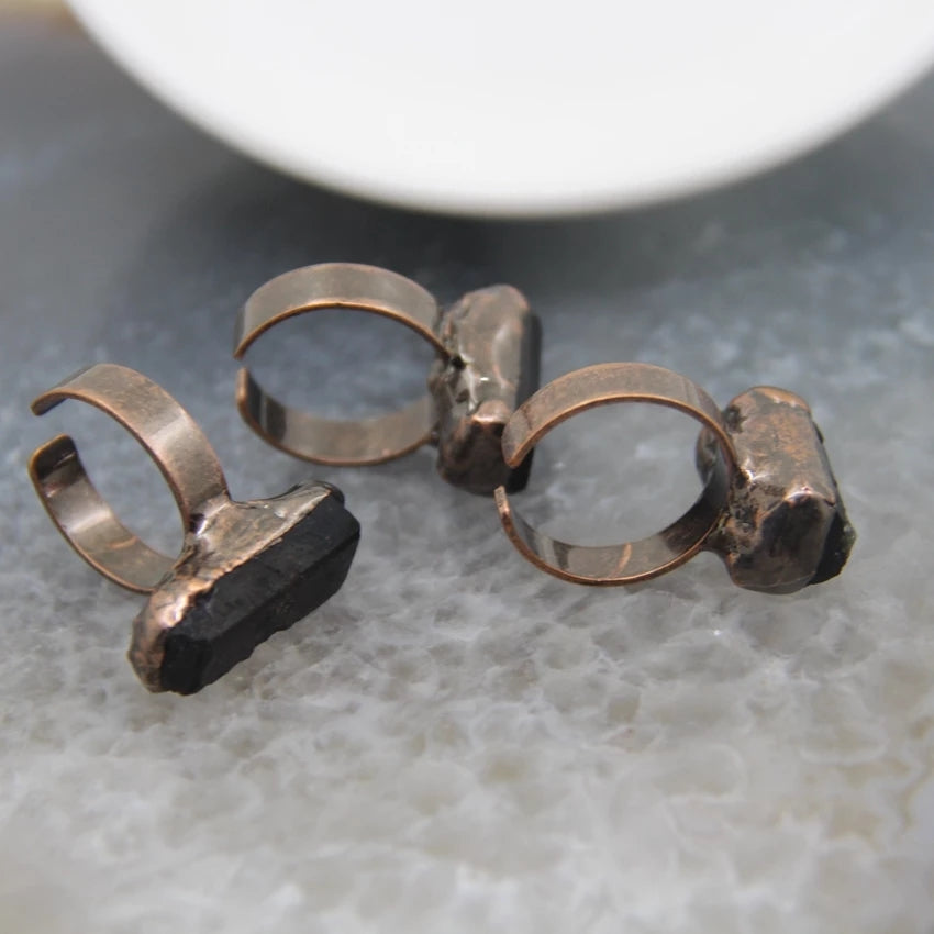 Black Tourmaline Gemstone Ring