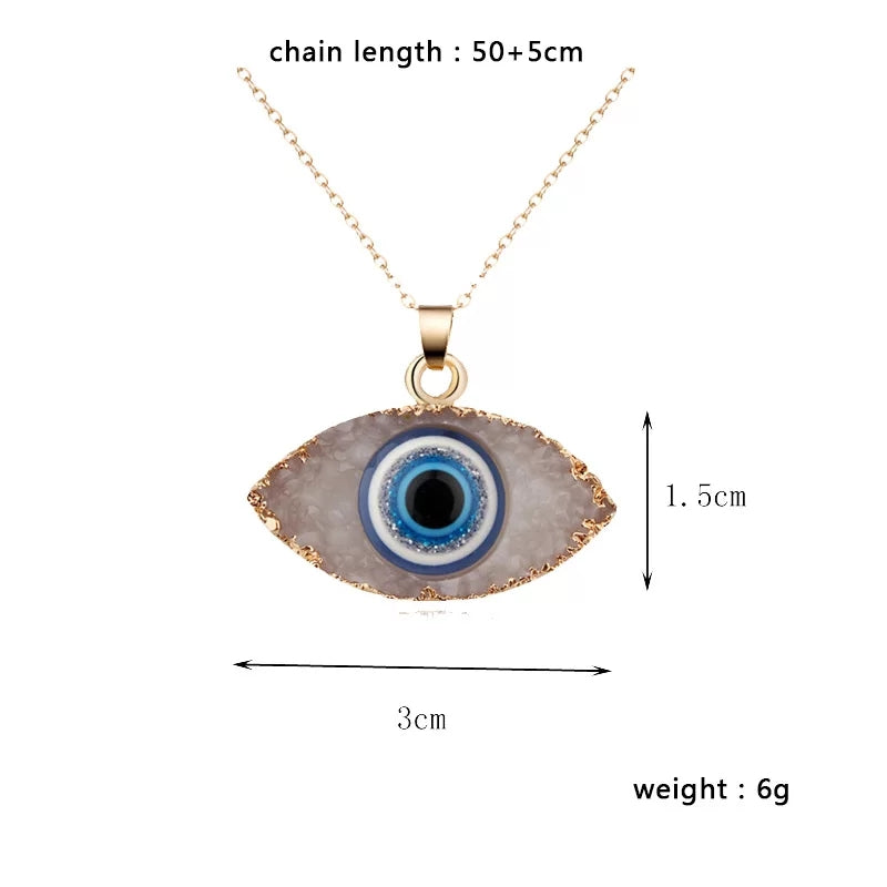Resin Protection Eye Necklace