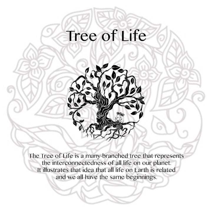 "Tree of life" wrapped Raw Quartz Pendant